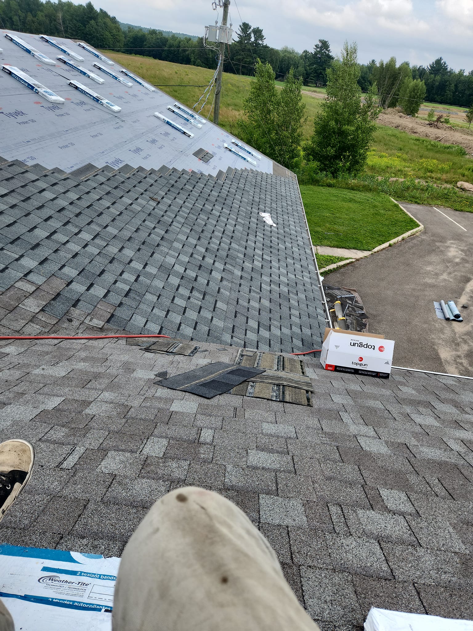 Completed roofing project